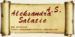 Aleksandra Salatić vizit kartica